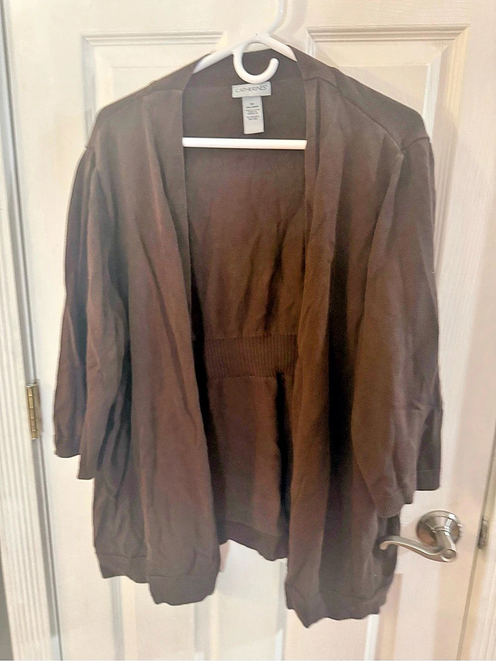 Catherines Women's Cotton Ruffle Hem Jacket Size 3X Like New